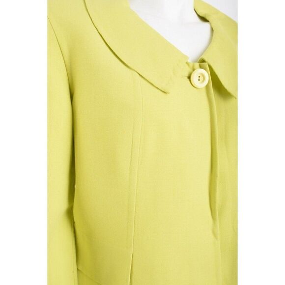 Vintage Donna Karen NY Womens Suit Jacket Blazer Vintage US 8 chartreuse Yellow - Picture 3 of 6